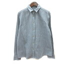 【中古】ライトオン Right-on シャツ チェック 長袖 M 青 ブルー /MN ●RY レディース 【ベクトル 古着】 250203
