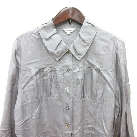 【中古】クリスモンテス Chris montez チュニック ブラウス 長袖 1 S グレー /MN レディース 【ベクトル 古着】 250206