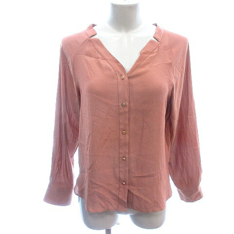 【中古】ケティ KETTY シェリー cherie シャツ ブラウス ノーカラー 長袖 M オレンジ /AU レディース 【ベクトル 古着】 250206