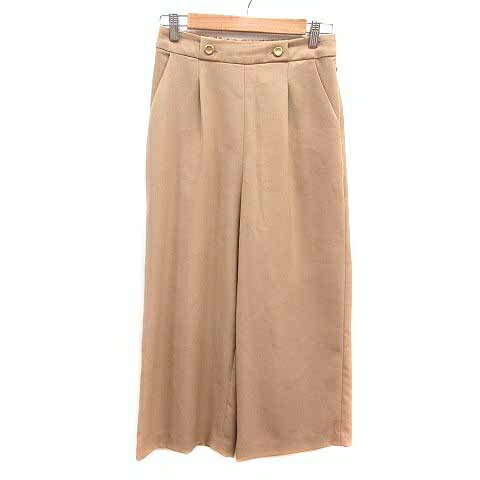 【中古】グローブ grove ワイドパンツ 2 M ベージュ /YK レディース 【ベクトル 古着】 250206