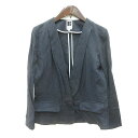 【中古】ジェットセットソロプラス JETSET SOLO PLUS ジャケット ショールカラー 麻混 リネン混 38 M 紺 ネイビー /MN レディース 【ベクトル 古着】 250206