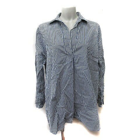 【中古】ザラ ベーシック ZARA BASIC シャツワンピース ミニ オープンカラー ストライプ ベルスリーブ 長袖 黒 ブラック /YI レディース 【ベクトル 古着】 250410 【中古】ザラ ベーシック ZARA BASIC シャツワンピース ミニ オープンカラー ストライプ ベルスリーブ 長袖 黒 ブラック /YI レディース 【ベクトル 古着】 250410