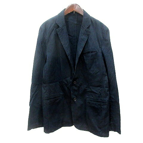 【中古】メンズビギ MEN'S BIGI テーラードジャケット ストライプ 2 M 紺 ネイビー /MN メンズ 【ベクトル 古着】 250402 【中古】メンズビギ MEN'S BIGI テーラードジャケット ストライプ 2 M 紺 ネイビー /MN メンズ 【ベクトル 古着】 250402