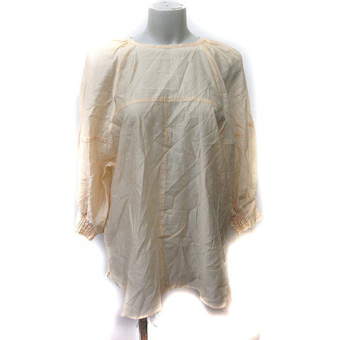 【中古】グリーンレーベルリラクシング ユナイテッドアローズ green label relaxing チュニック シャツ ブラウス シアー 長袖 黄色 イエロー /YI レディース 【ベクトル 古着】 250331