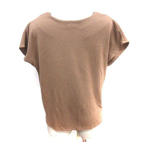 【中古】グローバルワーク GLOBAL WORK カットソー Vネック ワッフル地 フレンチスリーブ M 茶 ブラウン /AU レディース 【ベクトル 古着】 250403 auc-vector-20251339 ブランド古着の買取販売ベクトル サンプル画像2