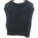 【中古】アンタイトル UNTITLED ニット カットソー Uネック ノースリーブ 2 黒 ブラック /RT レディース 【ベクトル 古着】 250409(4)