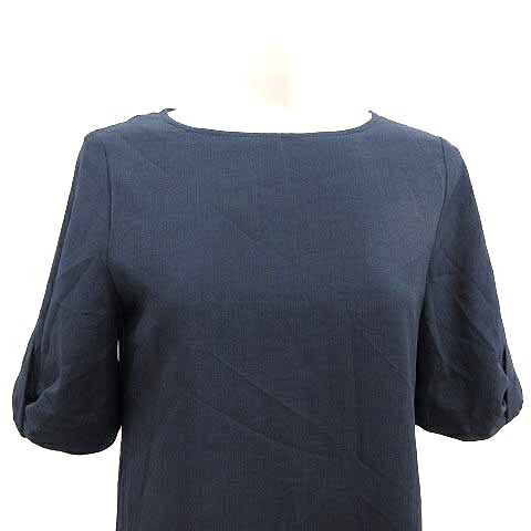 【中古】エニィスィス エニシス anySiS ワンピース マーメイド ひざ丈 五分袖 1 S 紺 ネイビー /YK レディース 【ベクトル 古着】 250404