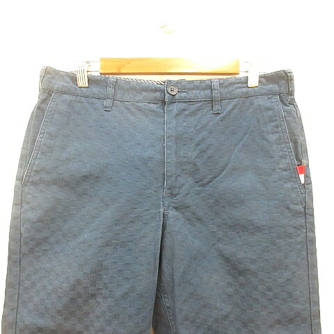 【中古】ビームスハート BEAMS HEART テーパードパンツ チェック M 紺 ネイビー /MN メンズ 【ベクトル 古着】 250404