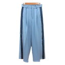 【中古】ジーナシス JEANASIS ワイドパンツ ライン F 水色 ライトブルー /MN レディース 【ベクトル 古着】 250410