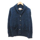 【中古】アーバンリサーチ URBAN RESEARCH カーディガン ニット 麻 リネン 長袖 40 青 ブルー /MS メンズ 【ベクトル 古着】 250416