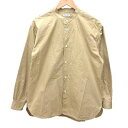 【中古】B&Y ユナイテッドアローズ BEAUTY&YOUTH ビューティー&ユース カジュアルシャツ ノーカラー 長袖 M ベージュ /YK レディース 【ベ...