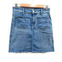 【中古】マザー mother 台形スカート ミニ デニム 26 M 青 ブルー /YK レディース 【ベクトル 古着】 250415(4)