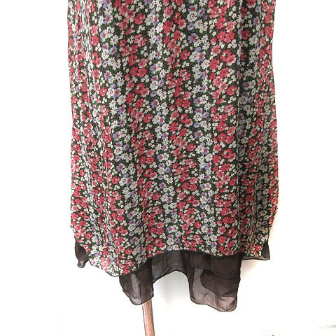 【中古】キューティーブロンド Cutie Blonde ワンピース ミニ ノースリーブ シフォン 花柄 M マルチカラー /YI レディース 【ベクトル 古着】 250417