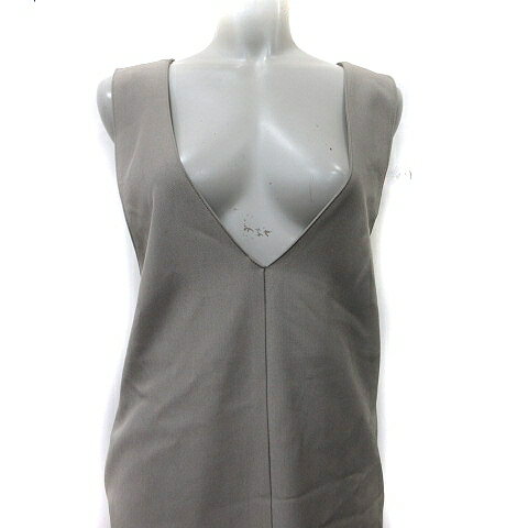 【中古】未使用品 ザショップティーケー THE SHOP TK ジャンパースカート ワンピース マキシ M 緑 カーキ /YI レディース 【ベクトル 古着】 250417