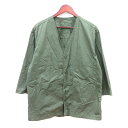 【中古】グローバルワーク GLOBAL WORK カーディガン L 緑 カーキ /MN メンズ 【ベクトル 古着】 250418