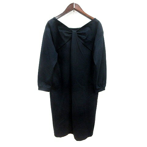 【中古】アバハウス ABAHOUSE Lade ワンピース ミニ 七分袖 紺 ネイビー /MN レディース 【ベクトル 古着】 250425