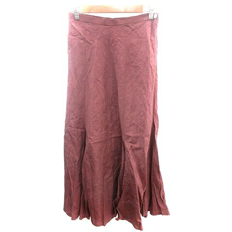 【中古】プラージュ Plage plage de charme マーメイドスカート タイト フレア マキシ ロング 麻 リネン 36 S 茶 ブラウン /AU レディース 【ベクトル 古着】 250428