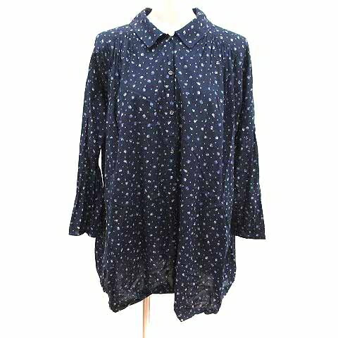 【中古】コンジェペイエ アデュートリステス conges payes ADIEU TRISTESSE シャツワンピース チュニック ドルマンスリーブ ドット 花柄 長袖 紺 ネイビー /YK レディース 【ベクトル 古着】 250424 【中古】コンジェペイエ アデュートリステス conges payes ADIEU TRISTESSE シャツワンピース チュニック ドルマンスリーブ ドット 花柄 長袖 紺 ネイビー /YK レディース 【ベクトル 古着】 250424