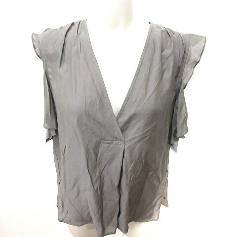 【中古】未使用品 ミミ&ロジャー mimi&roger シャツ ブラウス ノースリーブ 36 カーキ /RT レディース ..