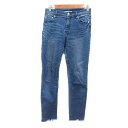 【中古】ディスコート Discoat デニムパンツ ジーンズ スキニー カットオフ ウォッシュ加工 M 紺 ネイビー /MN レディース 【ベクトル 古着】 2...
