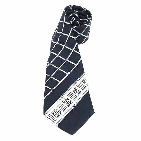 【中古】ニナリッチ NINA RICCI ネクタイ レギュラータイ チェック 絹 シルク 紺 ネイビー グレー /YK ●RY メンズ 【ベクトル 古着】 250503 【中古】ニナリッチ NINA RICCI ネクタイ レギュラータイ チェック 絹 シルク 紺 ネイビー グレー /YK ●RY メンズ 【ベクトル 古着】 250503