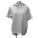 【中古】レイカズン Ray cassin パーカー プルオーバー 半袖 M ベージュ /YI レディース 【ベクトル 古着】 250512(4)