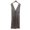 【中古】ザラ ZARA ワンピース ロング ノースリーブ ジャンパースカート フェイクスエード M 茶 ブラウン /MN レディース 【ベクトル 古着】 250512