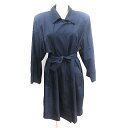 【中古】スワローコート swallow coat トレンチコート ロング 総裏地 ウエストマーク 9AR M 紺 ネイビー /AU レディース 【ベクトル 古着】 250512(4)