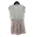 【中古】リリーブラウン Lily Brown パンツ サロペット 0 XS 白 オフホワイト ピンクベージュ /YI レディース 【ベクトル 古着】 250515
