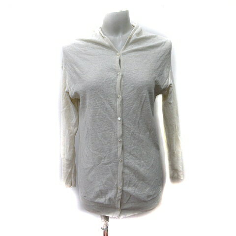 【中古】ドゥ セー deux C カーディガン カットソー 麻 リネン 長袖 ベージュ /YI レディース 【ベクトル 古着】 250517