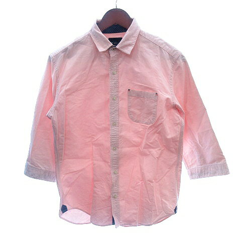 【中古】タケオキクチ ミクスパイス TK MIXPICE シャツ タイニーカラー 五分袖 M ピンク /AU メンズ 【..