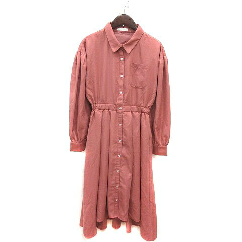 【中古】ミーア MIIA シャツワンピース ロング 長袖 F ピンク /MS レディース 【ベクトル 古着】 250519 【中古】ミーア MIIA シャツワンピース ロング 長袖 F ピンク /MS レディース 【ベクトル 古着】 250519