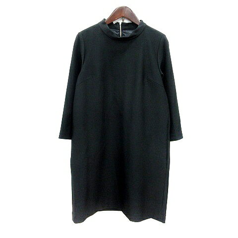 【中古】ビス ViS ワンピース ミニ ハイネック 長袖 M 黒 ブラック /MN レディース 【ベクトル 古着】 250521