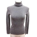 【中古】マッキントッシュフィロソフィー MACKINTOSH PHILOSOPHY ニット カットソー タートルネック 長袖 ウール 38 M グレー /YK レディース 【ベクトル 古着】 250604