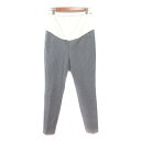 【中古】プラステ PLST マタニティウェア テーパードパンツ ストライプ 切替 S グレー /MN レディース 【ベクトル 古着】 250609