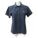 【中古】エレッセ ellesse ポロシャツ 鹿の子 半袖 L 紺 ネイビー /YI レディース 【ベクトル 古着】 250607