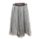【中古】ビームス BEAMS フレアスカート ギャザー ロング 麻 リネン ベージュ /YI レディース 【ベクトル 古着】 250614
