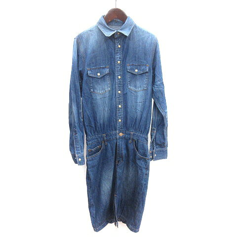 【中古】アングリッド UNGRID シャツワンピース ひざ丈 シャンブレー 長袖 S 青 ブルー /AU レディース 【ベクトル 古着】 250613 【中古】アングリッド UNGRID シャツワンピース ひざ丈 シャンブレー 長袖 S 青 ブルー /AU レディース 【ベクトル 古着】 250613