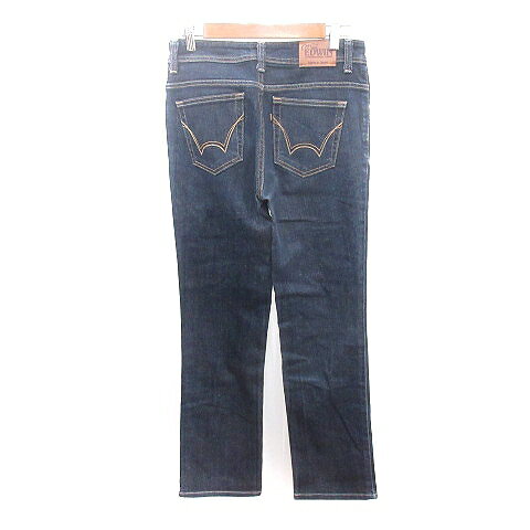 【中古】エドウィン EDWIN MISS EDWIN デニムパンツ ジーンズ ストレート 30×32 L 紺 ネイビー /AU レディース 【ベクトル 古着】 250612