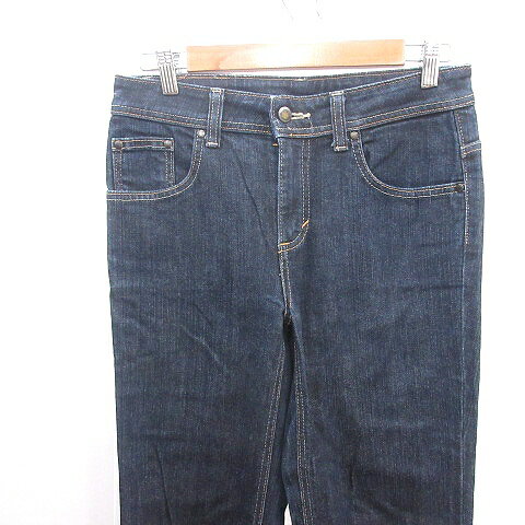 【中古】エドウィン EDWIN MISS EDWIN デニムパンツ ジーンズ ストレート 30×32 L 紺 ネイビー /AU レディース 【ベクトル 古着】 250612