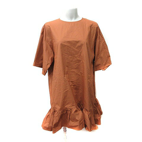 【中古】ダブルクローゼット w closet ワンピース ひざ丈 七分袖 F レンガ /YI レディース 【ベクトル ..