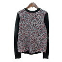 【中古】コントワーデコトニエ COMPTOIR DES COTONNIERS ニット カットソー 豹柄 レオパード 長袖 切替 カシミヤ混 S 赤 レッド 黒 ブラック /MN レディース 【ベクトル 古着】 250619