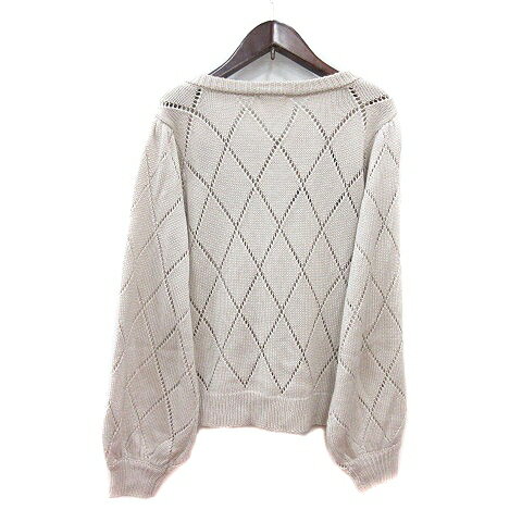 【中古】アプレジュール apres jour カーディガン ニット 刺繍 F ベージュ /MN レディース 【ベクトル 古着】 250619