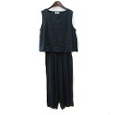 【中古】ニコアンド Niko and.. パンツ サロペット オールインワン 麻 リネン 3 M~L 紺 ネイビー /YI レディース 【ベクトル 古着】 250621