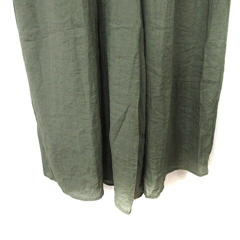 【中古】ザショップティーケー THE SHOP TK ワイドパンツ スカンツ M 緑 カーキ /YI レディース 【ベクトル 古着】 250628
