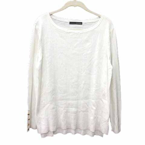 【中古】22オクトーブル 22 OCTOBRE ニット カットソー 長袖 8 XXL 白 ホワイト /YK レディース 【ベクトル 古着】 250622