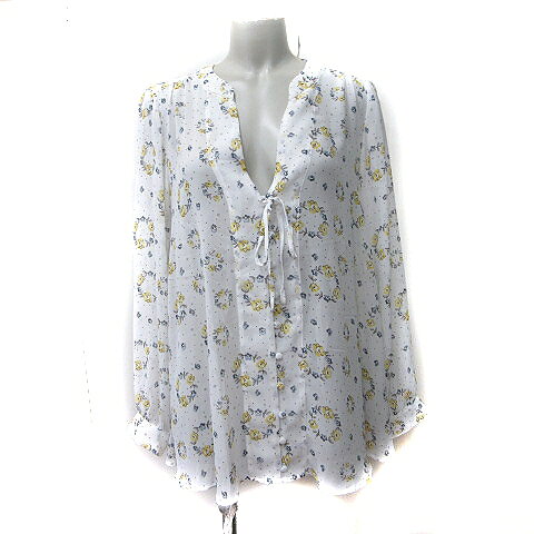 【中古】グローバルワーク GLOBAL WORK シフォンブラウス シアー 花柄 長袖 M 白 ホワイト /YI レディース 【ベクトル 古着】 250628 auc-vector-20376521 ブランド古着の買取販売ベクトル パッケージ画像