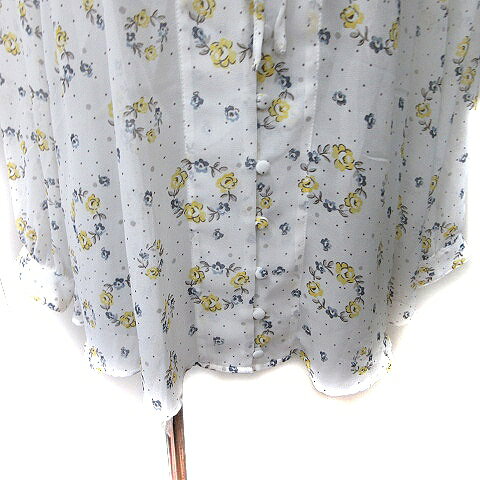 【中古】グローバルワーク GLOBAL WORK シフォンブラウス シアー 花柄 長袖 M 白 ホワイト /YI レディース 【ベクトル 古着】 250628 auc-vector-20376521 ブランド古着の買取販売ベクトル サンプル画像3