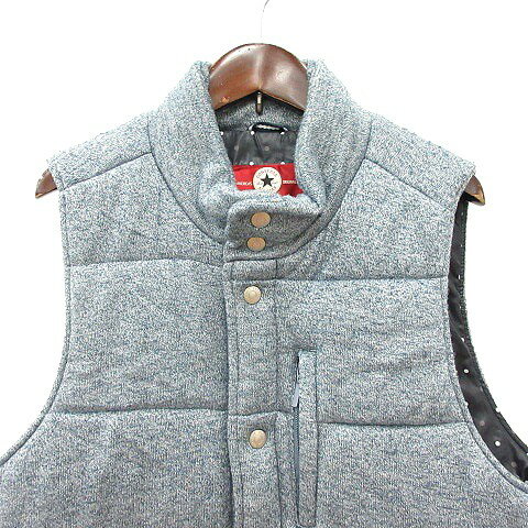 【中古】コンバース CONVERSE 中綿ベスト 前開き 総裏地 L 青 ブルー /MN メンズ 【ベクトル 古着】 250625