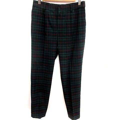 【中古】ノーリーズ Nolley's テーパードパンツ 総柄 40 黒 ブラック 緑 グリーン /RT レディース 【ベクトル 古着】 250627 【中古】ノーリーズ Nolley's テーパードパンツ 総柄 40 黒 ブラック 緑 グリーン /RT レディース 【ベクトル 古着】 250627